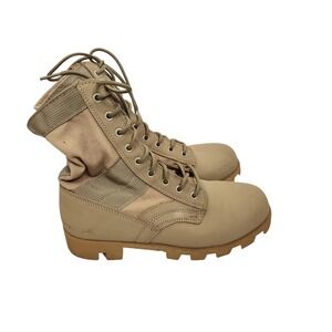 ROTHCO G.I. Type Jungle Combat Boots Mens 6 Beige Leather Tactical Military